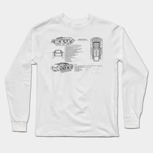 Ripsaw Tank Blueprint Black Long Sleeve T-Shirt